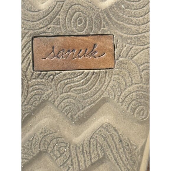 Sanuk Brown Navajo Suede Tall Faux Fur Boots Winter Warm Women's Sz 7 - Picture 11 of 15